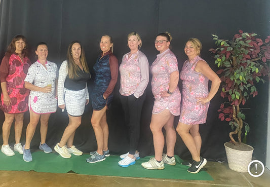 Bloomin Bogey Women's Golf Quarter Collar Polo