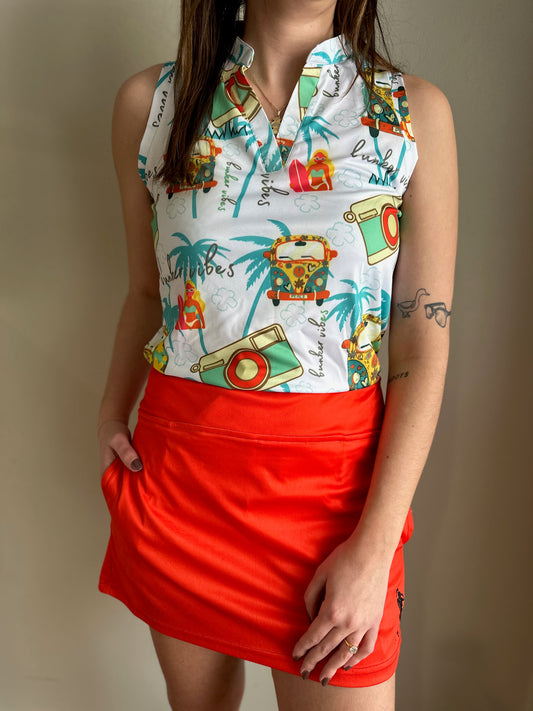 Just Red Women's Ruffle Golf Skort