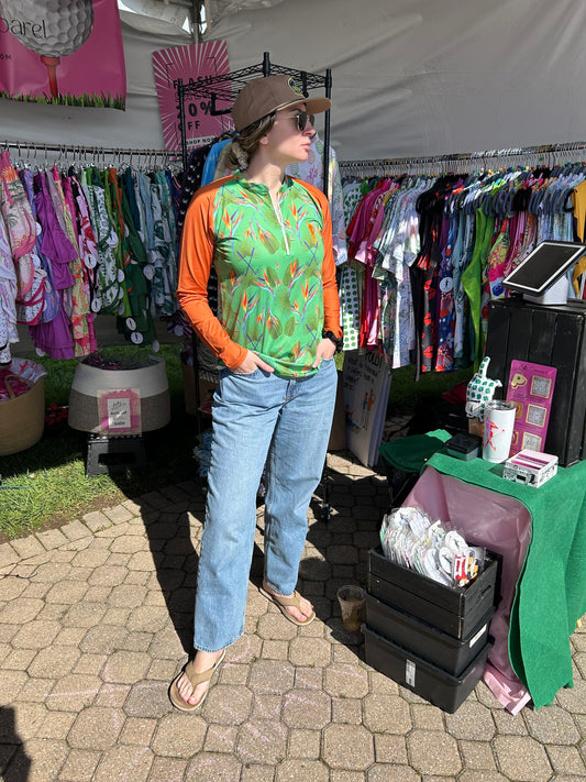 Birdie of Paradise Women's Golf Quarter Zip