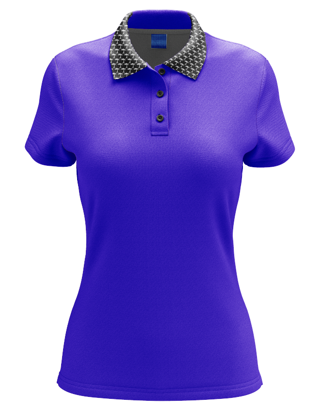 Be Palm Purple Women's Golf Polo