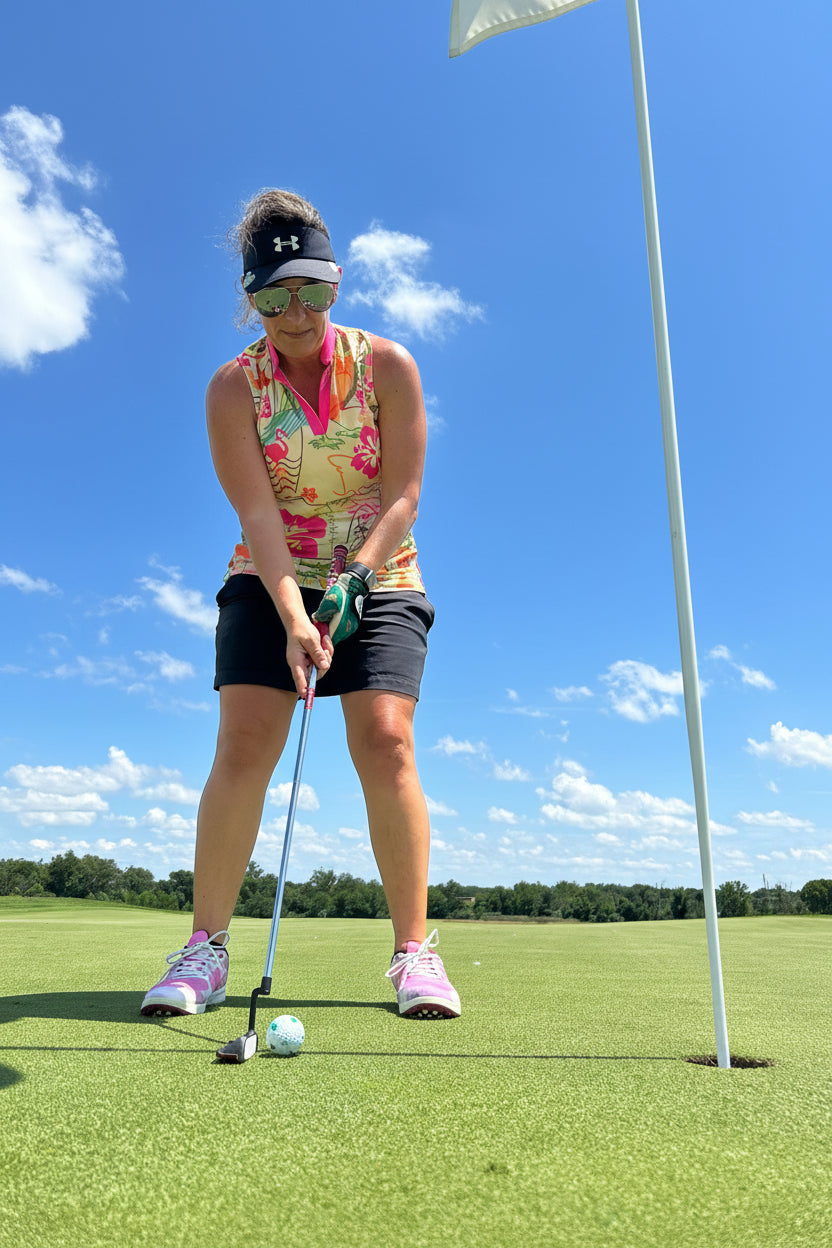 5 O'Clock Somewhere V-neck Sleeveless Women's Golf Polo