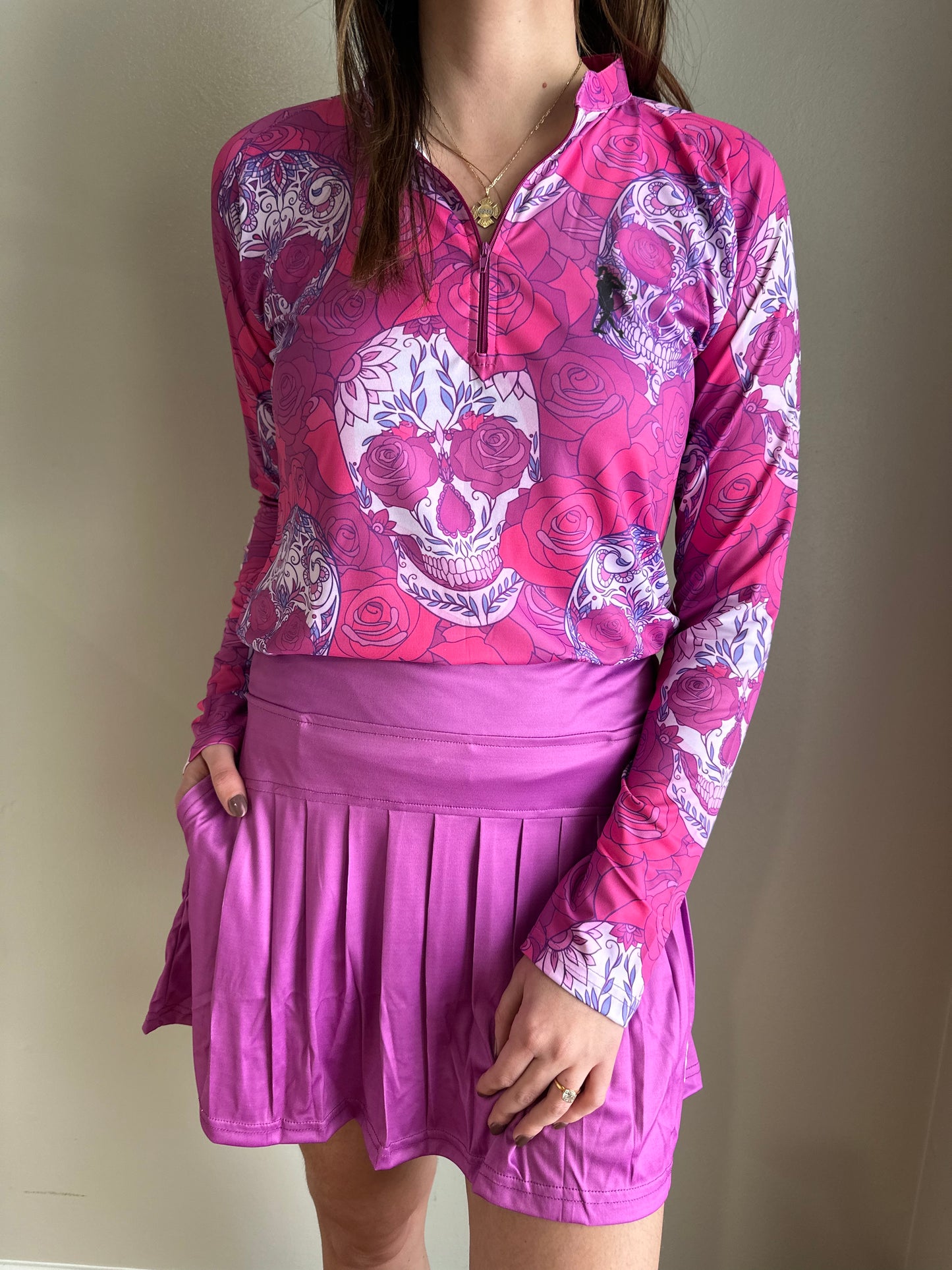 Just Fuscia All-Around Women's Ruffle Golf Skort