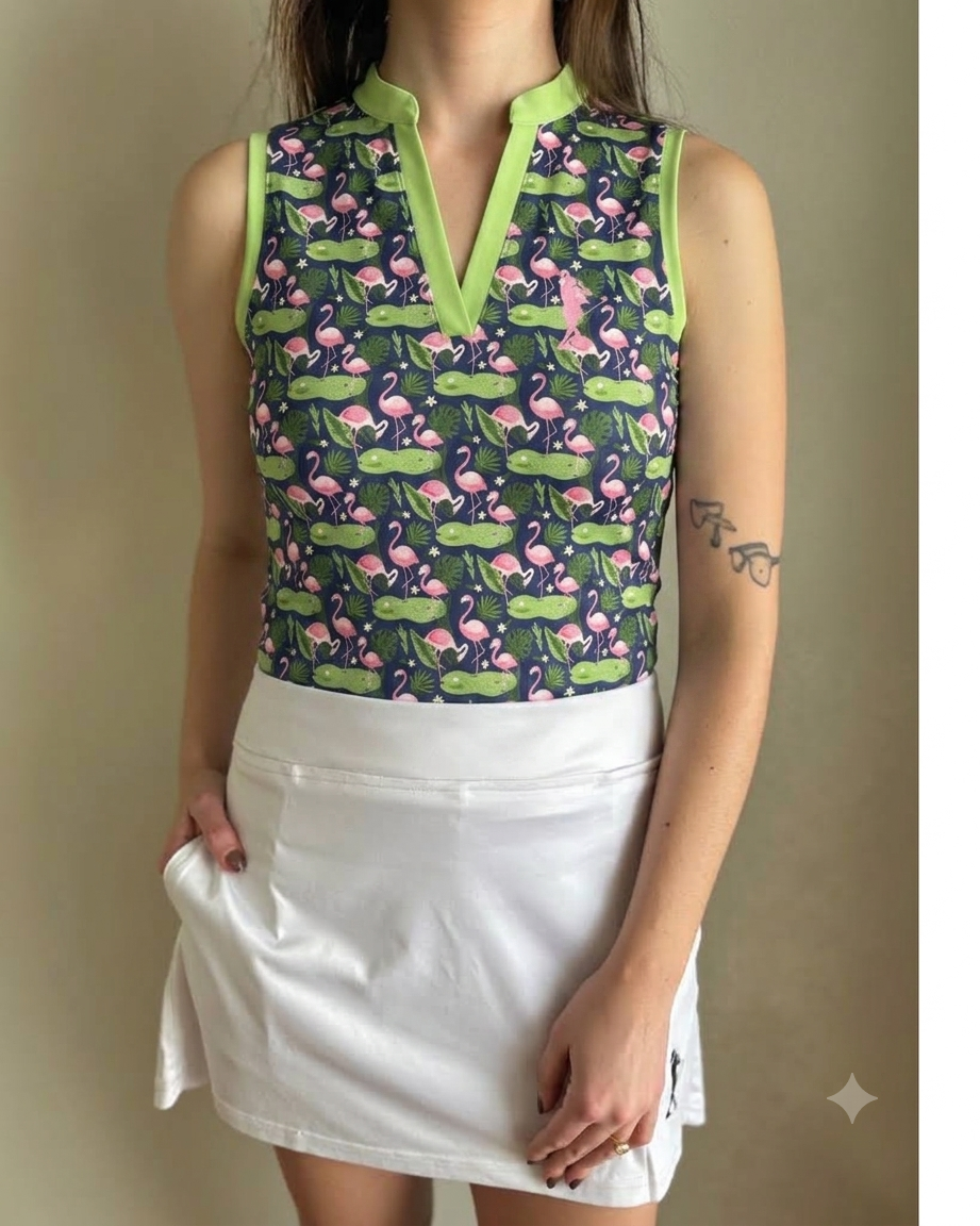 Swingin' With The Flock Women's Sleeveless Golf Polo