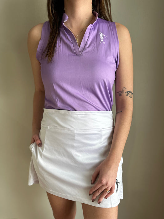 Just Purple Women's Golf Sleeveless V-neck Polo