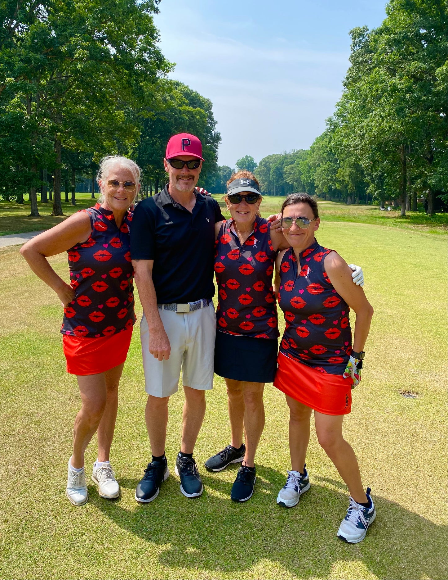 Just Red Women's Ruffle Golf Skort