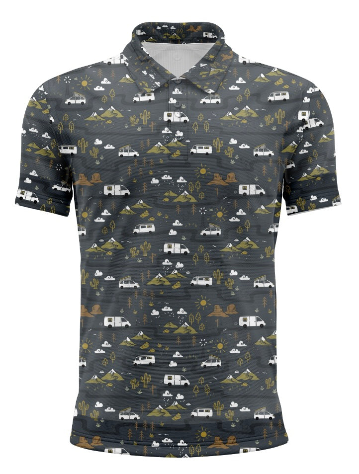 Men's Gray RV Polo