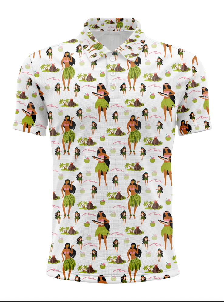 Men's Hula Hole In One Golf Polo