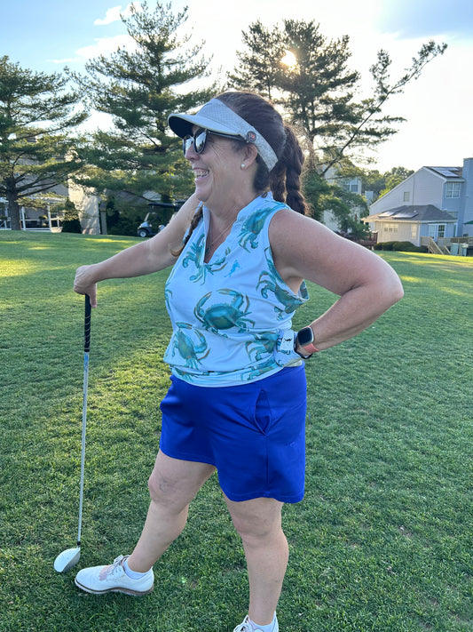 Sea You at the Blues Club Women's Golf Sleeveless V-neck Polo