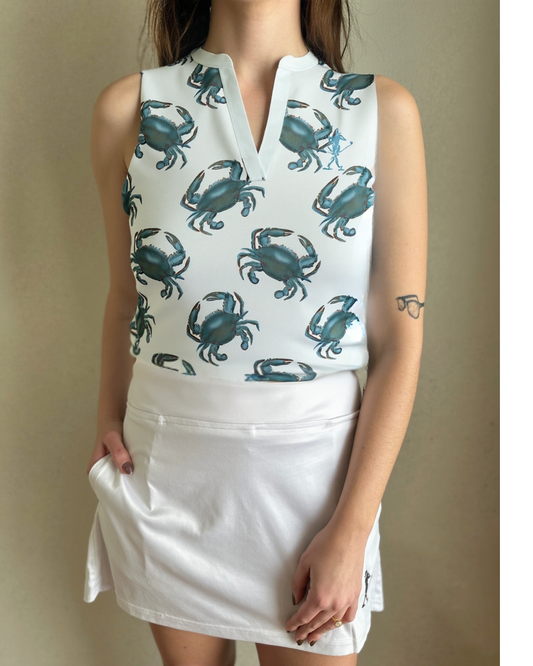 Sea You at the Blues Club Women's Golf Sleeveless V-neck Polo