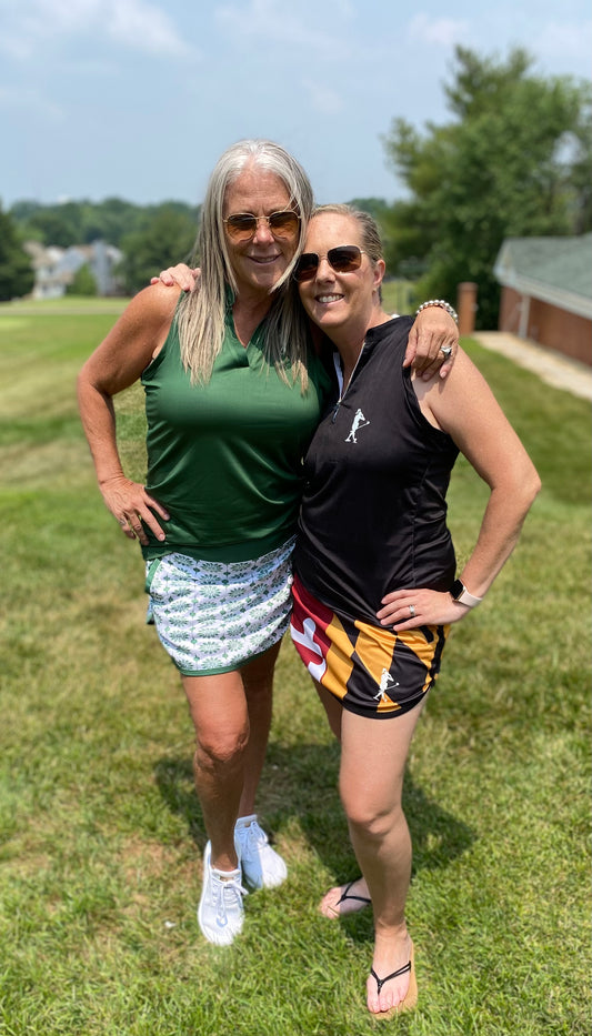 Just Emerald Women's Golf Sleeveless V-neck Polo