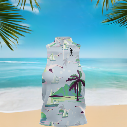 Not Your Captain's Choice Women's Golf Sleeveless Zip Polo