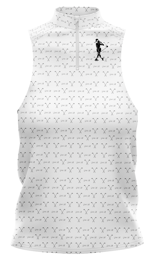 the Shankful Sleeveless Women's Golf Sleeveless Zip Polo