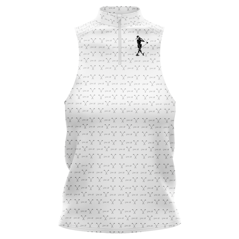 the Shankful Sleeveless Women's Golf Sleeveless Zip Polo