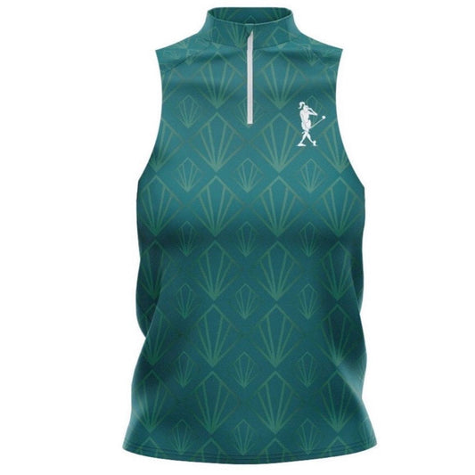 the Greta Women's Golf Sleeveless Zip Polo