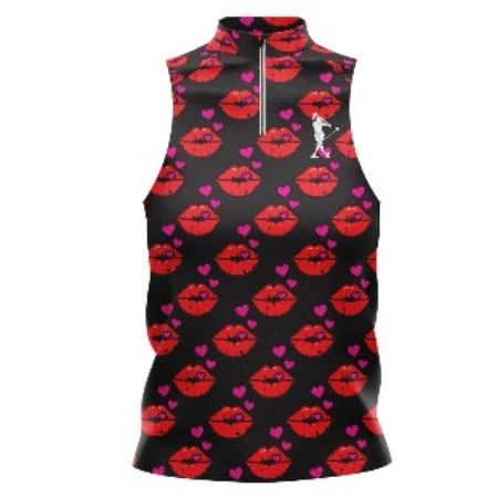 the Madonna Women's Golf Sleeveless Zip Polo