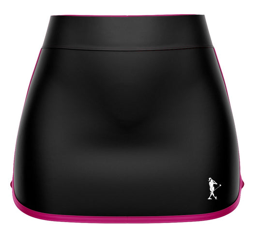 Just Black with Pink Trim Women's Golf Skort