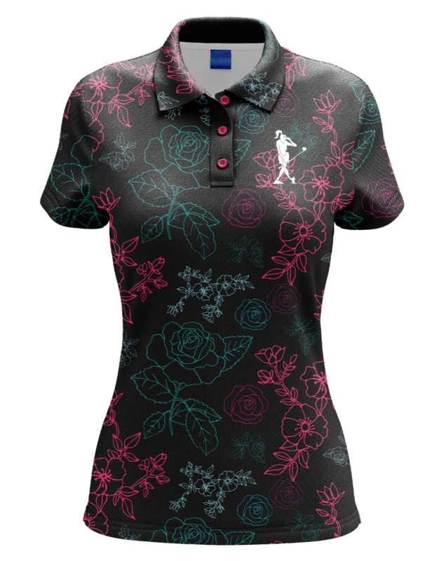 Neon Rose Women's Golf Polo