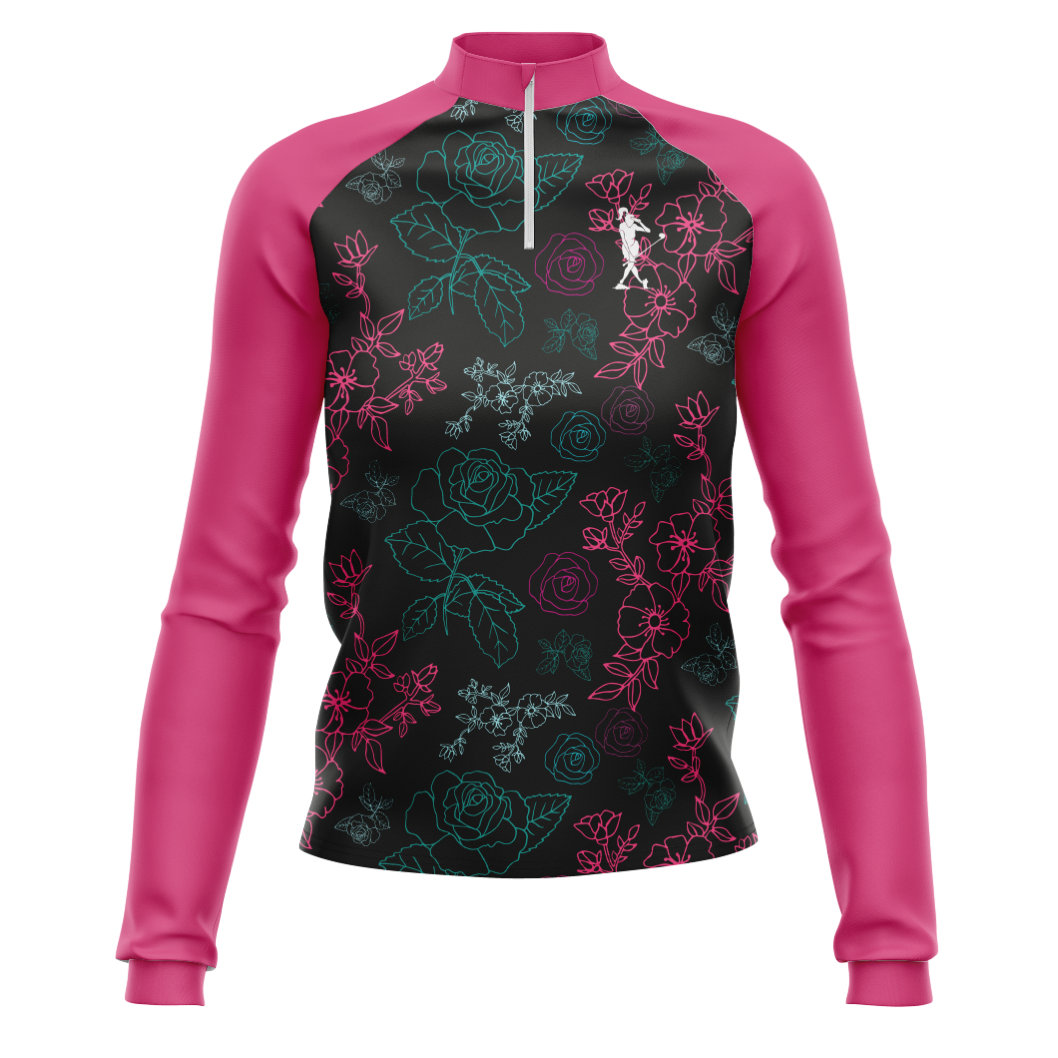 Neon Rose Quarter Zip