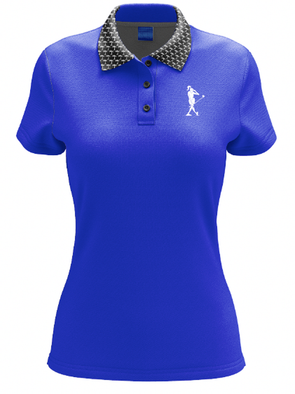 Be Palm Royal Blue Women's Golf Polo