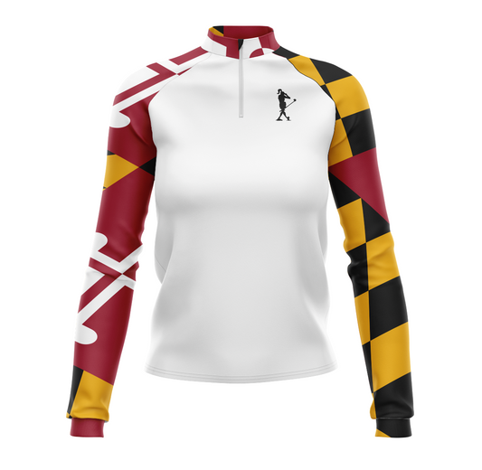 The Marylander White Quarter Zip