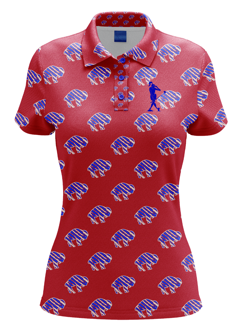 Buffalo Red Women's Golf Polo
