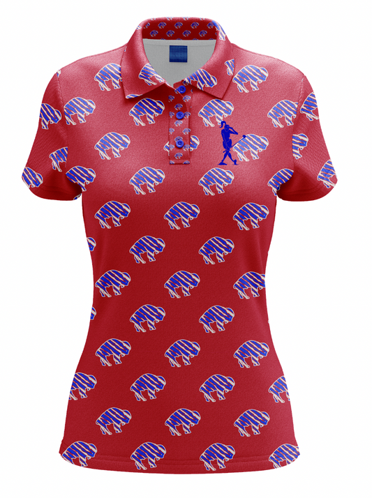 Buffalo Red Women's Golf Polo