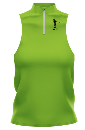 Just Lime Sleeveless V-neck Women's Golf Polo