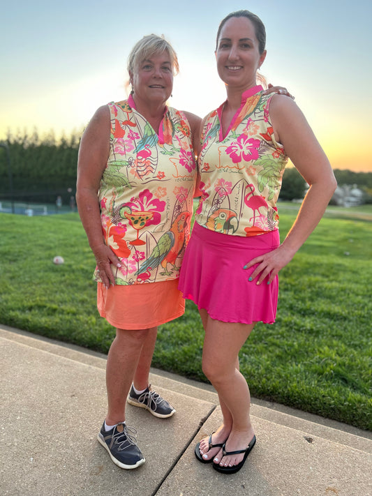 5 O'Clock Somewhere V-neck Sleeveless Women's Golf Polo