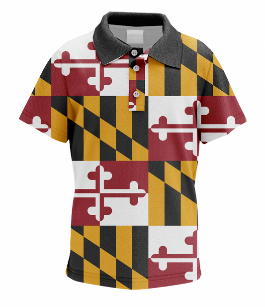 Maryland Flag Boys Junior Polo