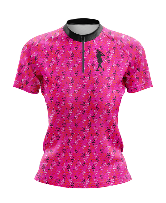 Fore the Love of the Game Women's Golf Quarter Collar Polo