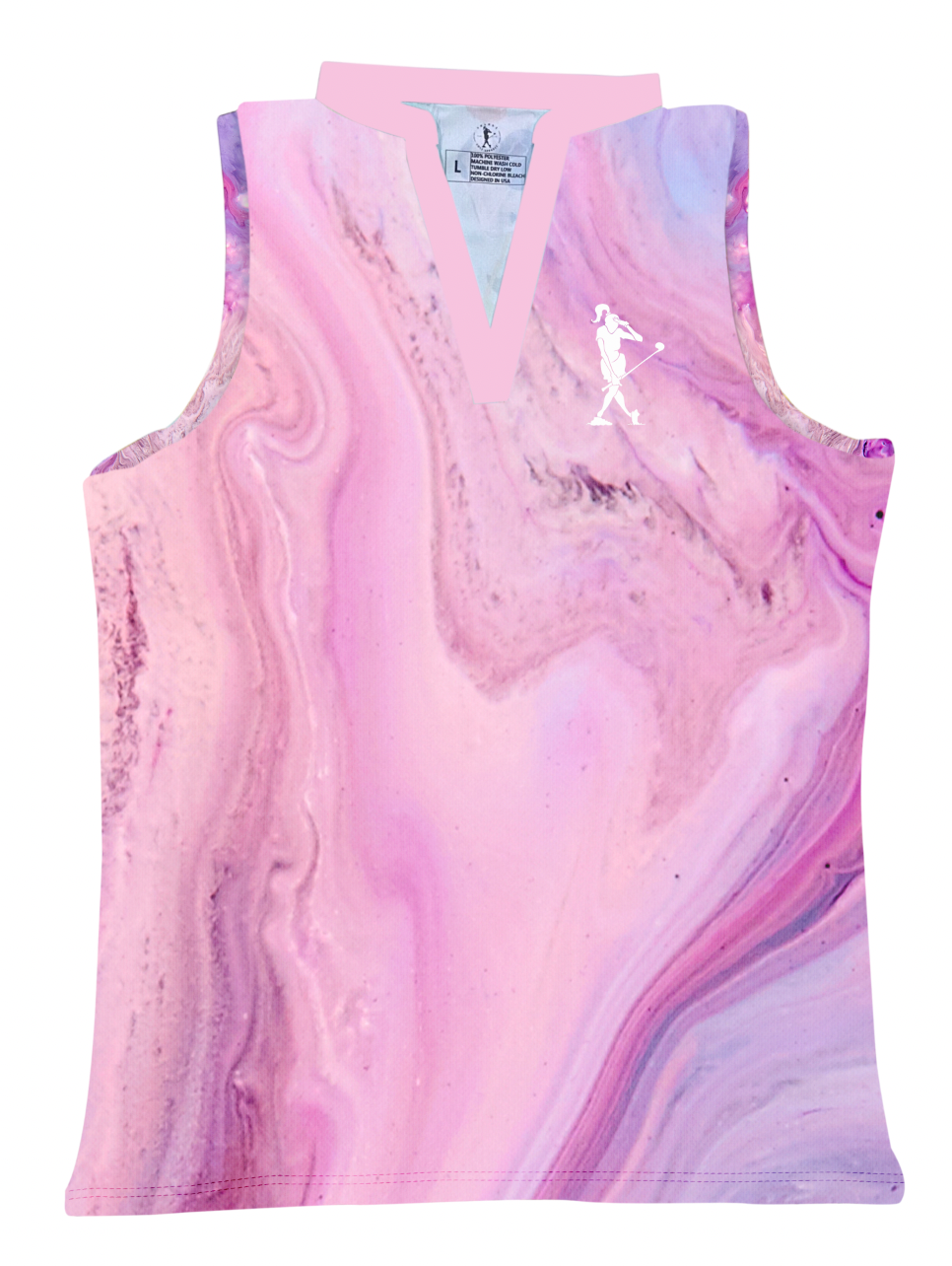 Purple Marble Women's Sleeveless Golf Polo