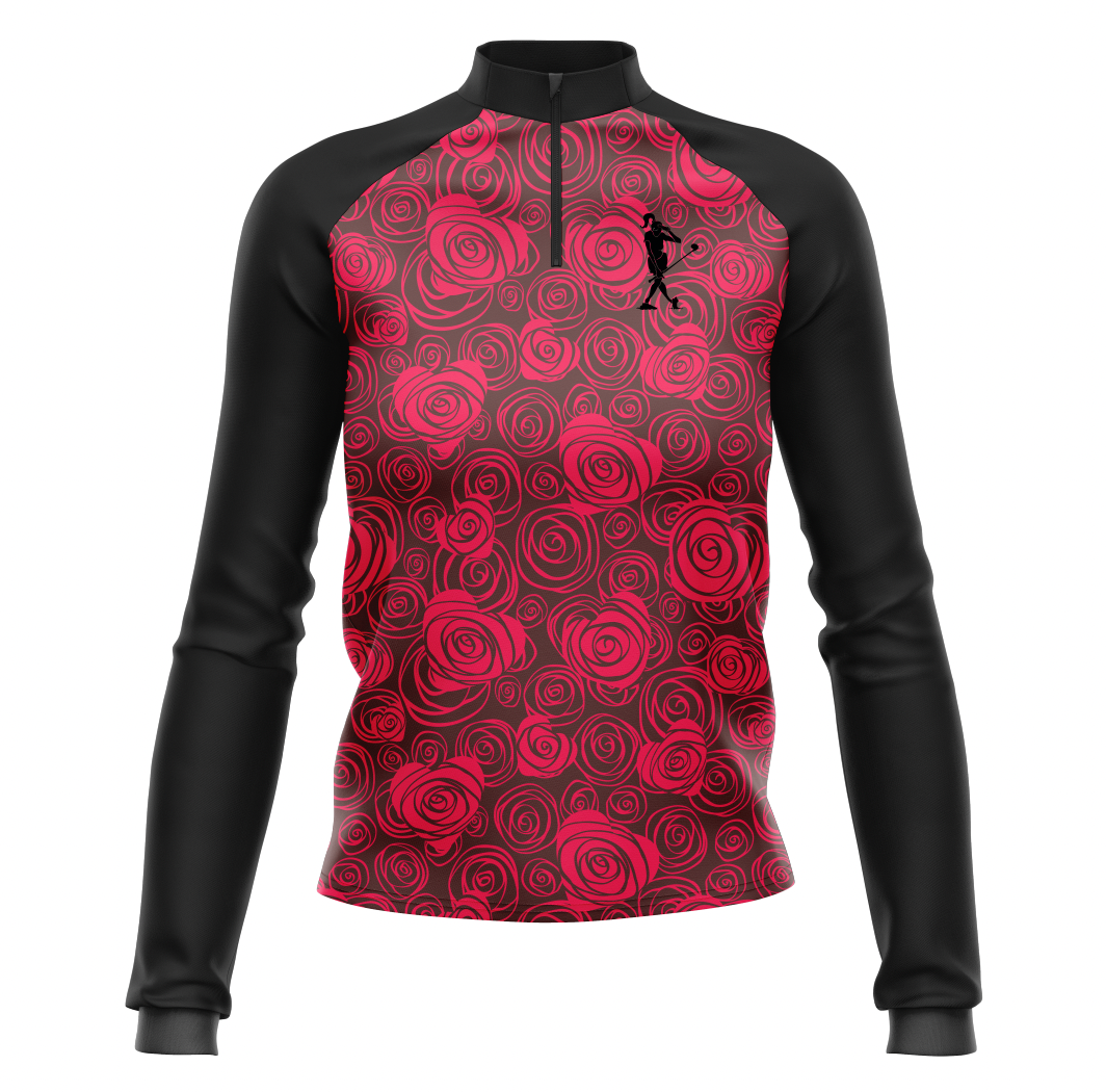 Roses At The Turn Women's Golf Quarter Zip