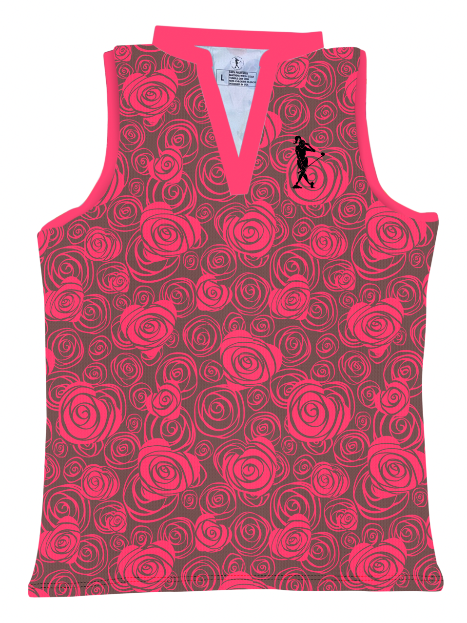 Roses At The Turn Women's Golf Sleeveless Polo