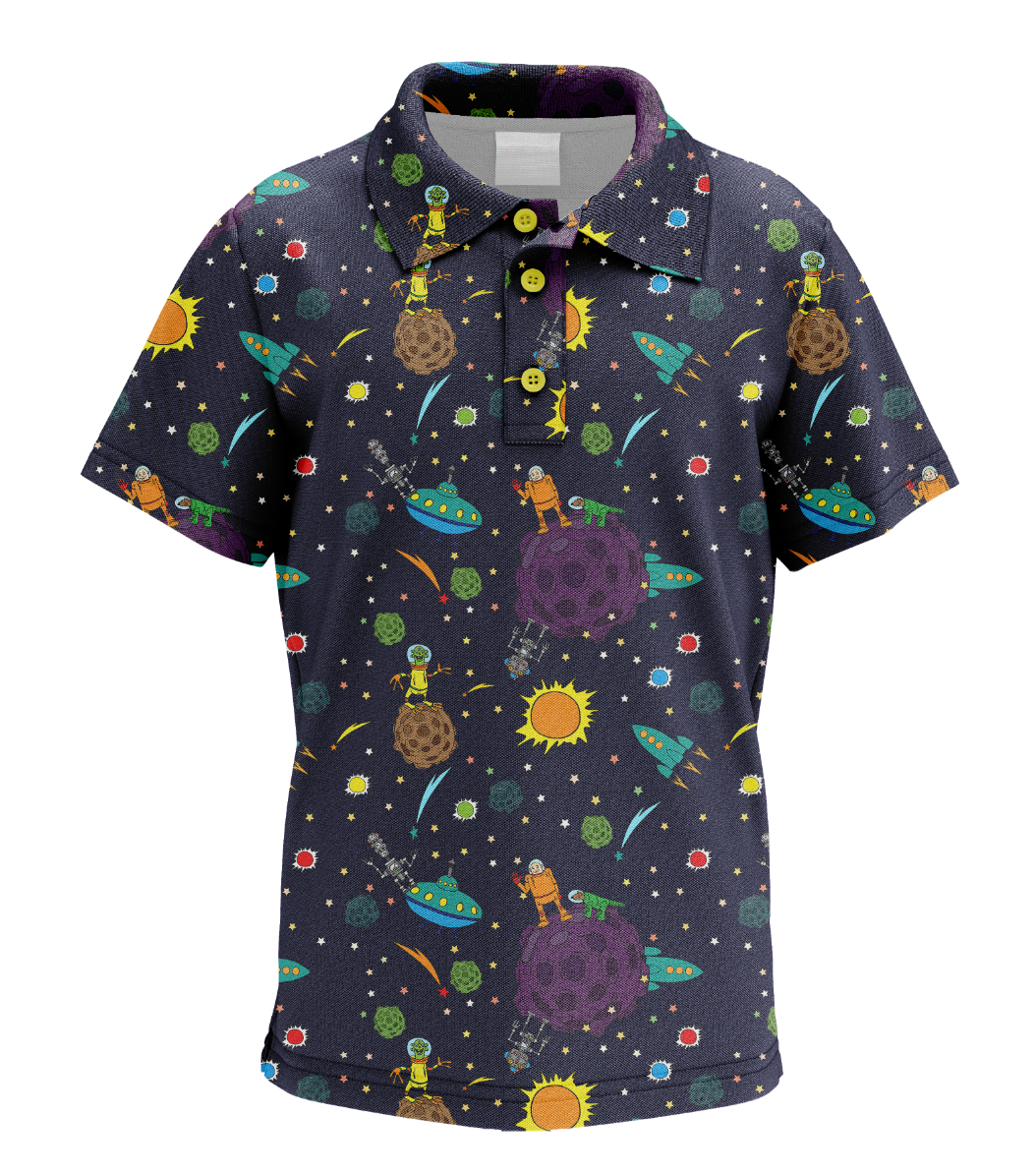 Space Invaders Boys Junior Polo