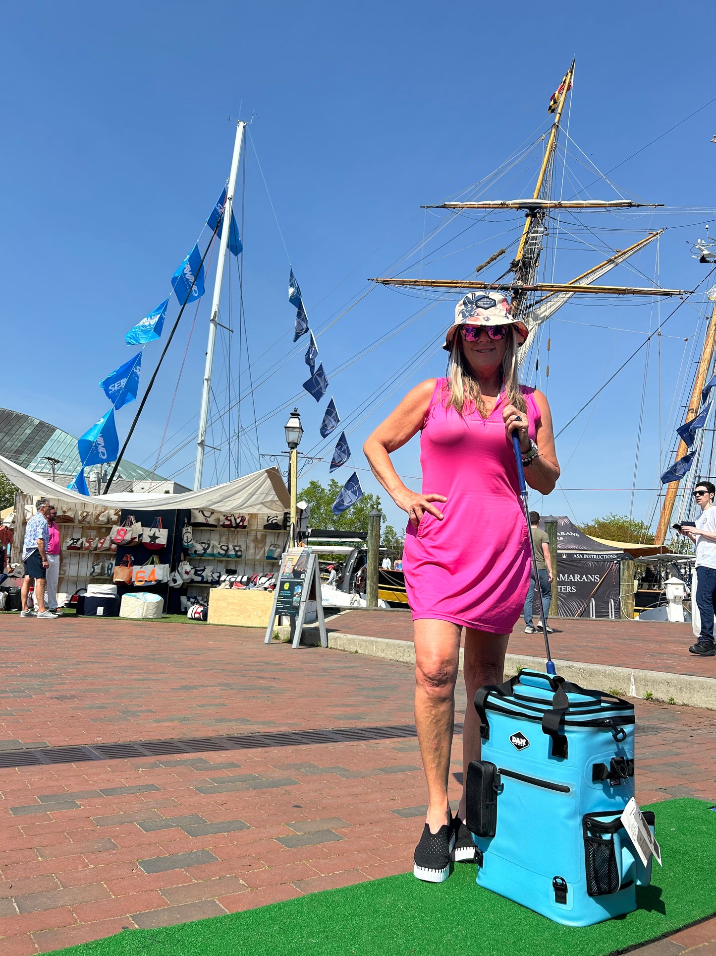 Just Pink Women's Golf Sleeveless Dress