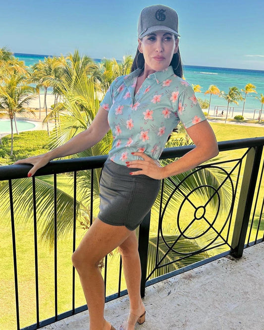 Flower Power Women's Golf Polo