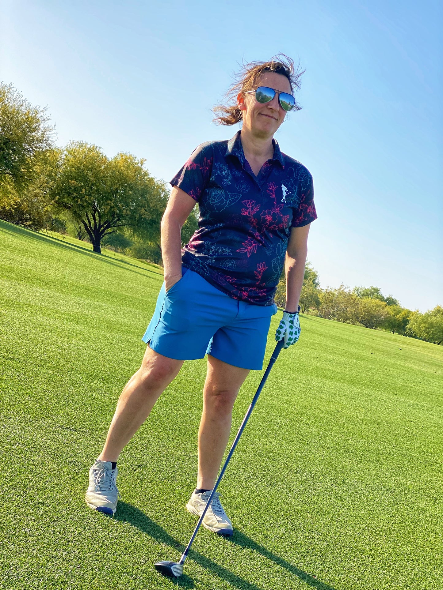 Neon Rose Women's Golf Polo