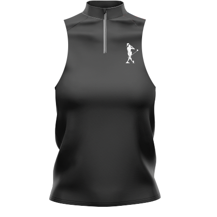 Just Black Sleeveless Polo